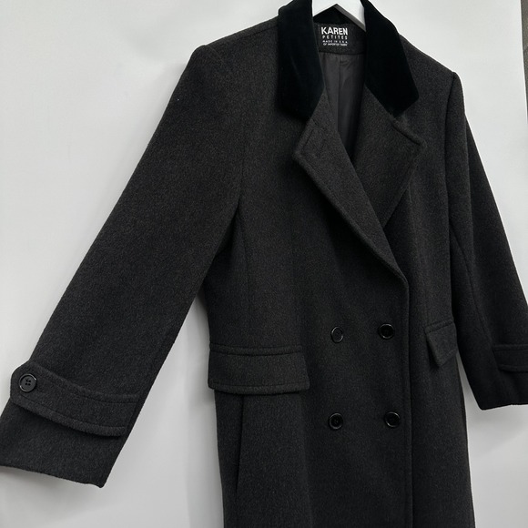 Vintage 60s Double Breasted Overcoat Womens M L Wool Cashmere USA Quiet Luxury - Picture 2 of 14